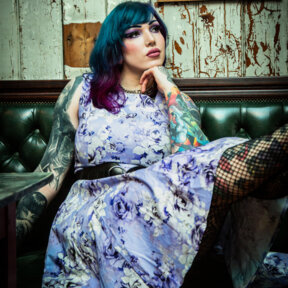 Bleeding Heart Floral Dress (Lilac)